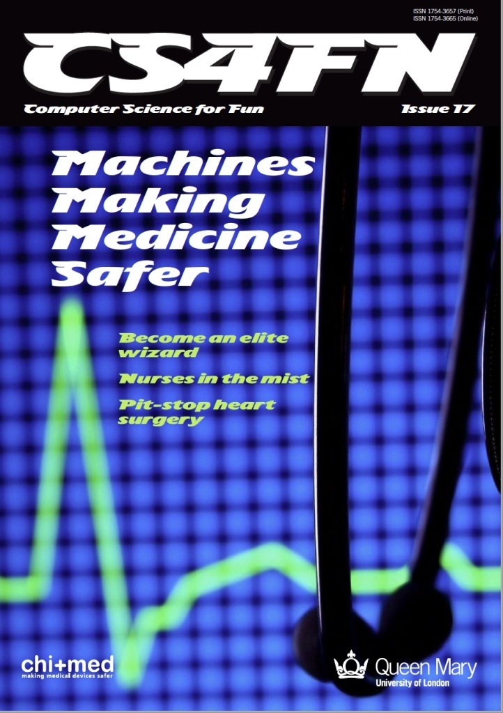 Front cover of CS4FN issue 17 - Machines Making Medicine Safer