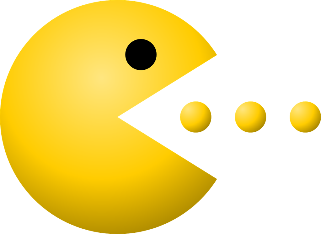 Pac-man eating dots